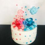 gâteau gender reveal avant une naissance