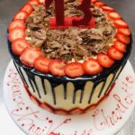 cake design fraise anniversaire annecy